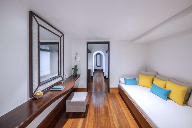 Additional sleeping area for a 3rd adult in a two bedroom family beach pool villa