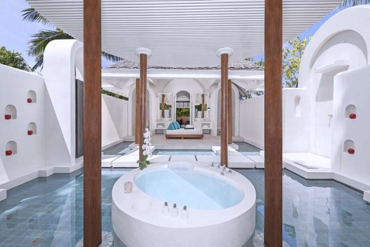 Close up of bathtub in master bathrooms of all beach villas categories