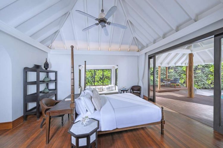 Interior of beach pool villa